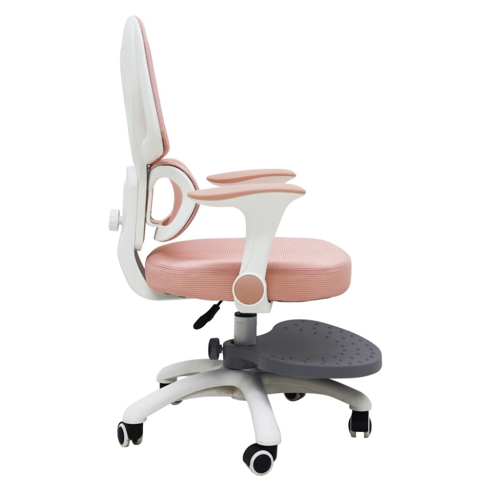 Vaikiška ergonomiška kėdė, pasukama, reguliuojamo aukščio, rožinė