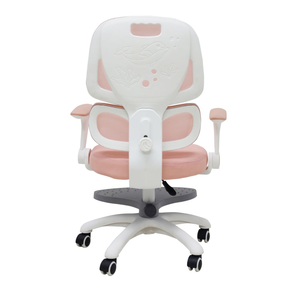 Vaikiška ergonomiška kėdė, pasukama, reguliuojamo aukščio, rožinė