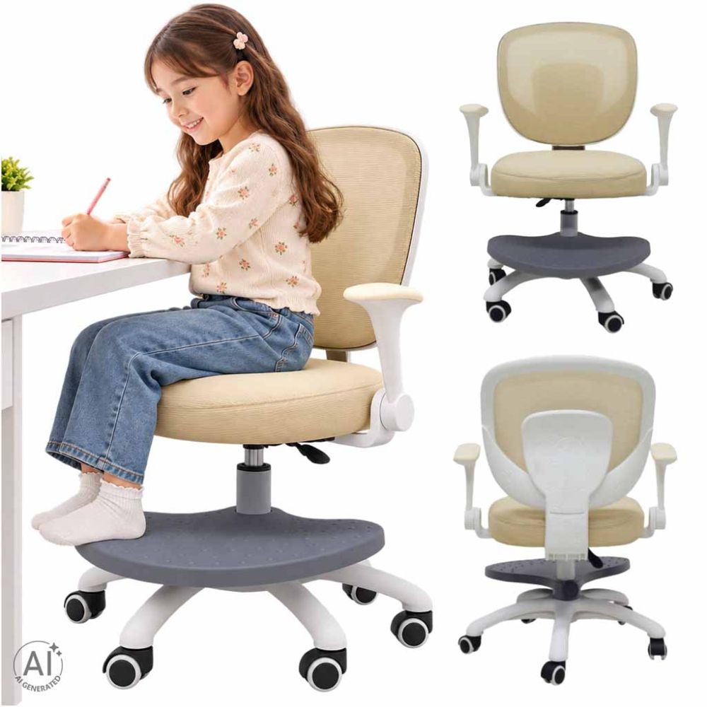 Vaikiška ergonomiška kėdė, pasukama, reguliuojamo aukščio,