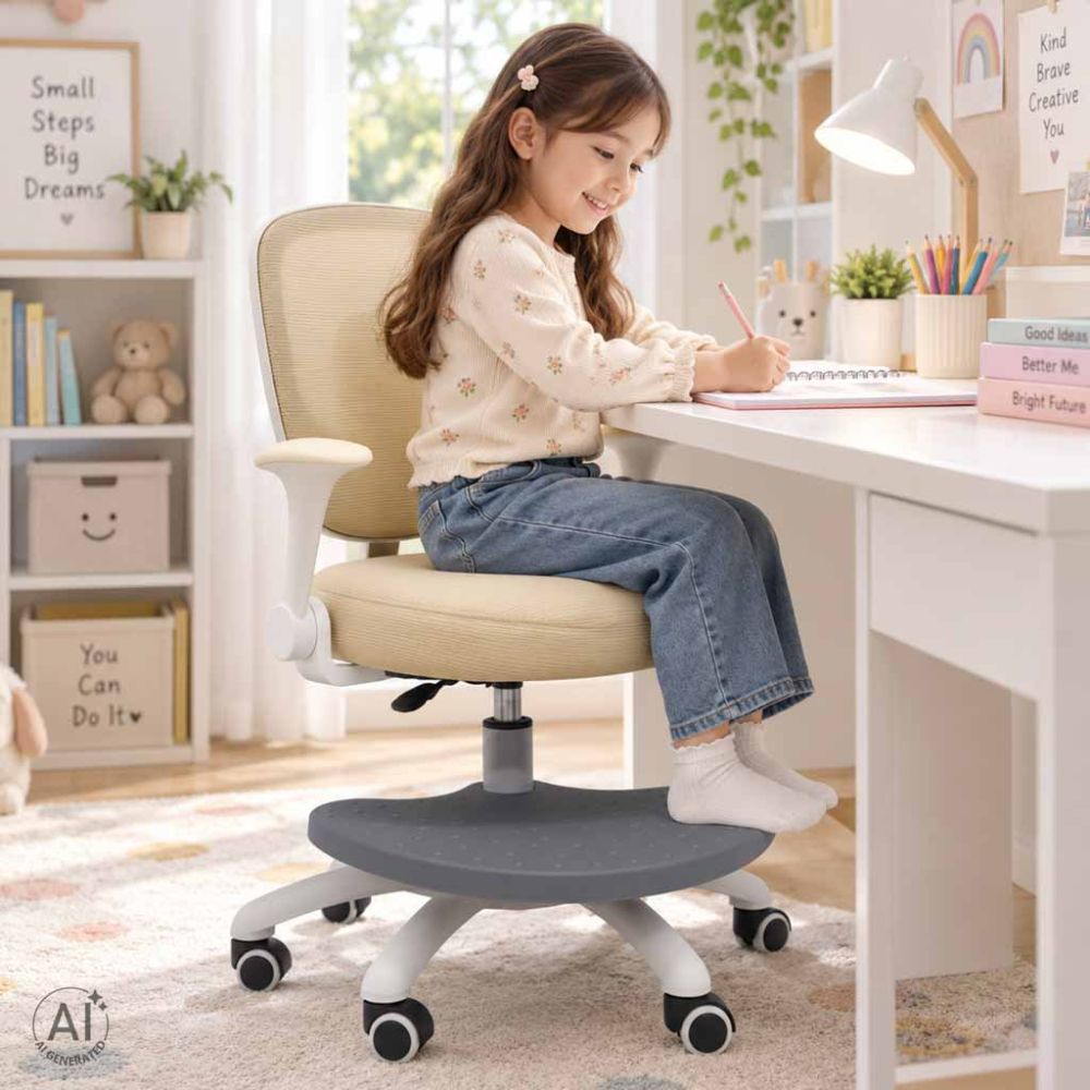 Vaikiška ergonomiška kėdė, pasukama, reguliuojamo aukščio,