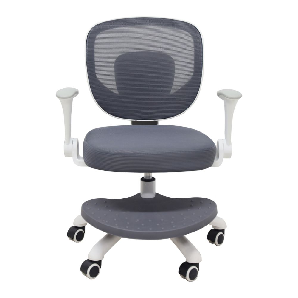 Vaikiška ergonomiška kėdė, pasukama, reguliuojamo aukščio, pilka