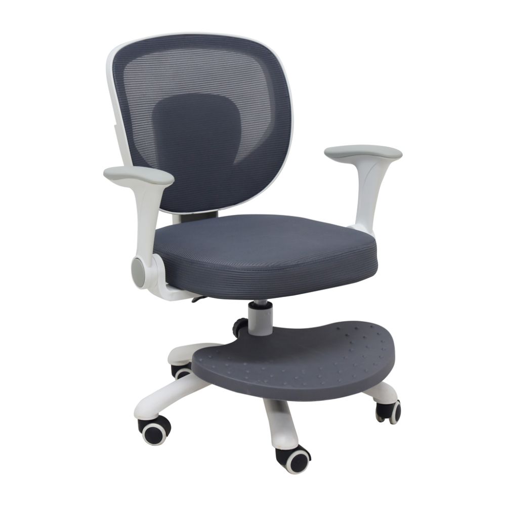 Vaikiška ergonomiška kėdė, pasukama, reguliuojamo aukščio, pilka