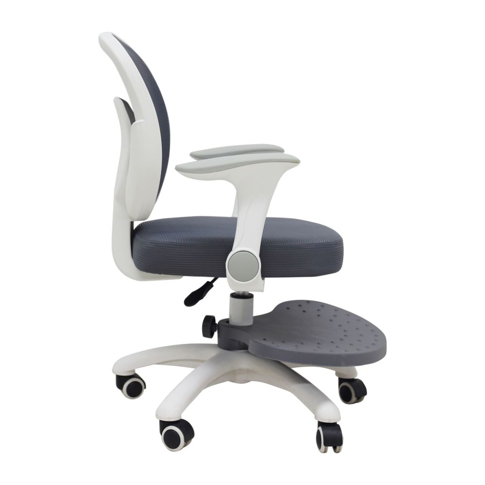 Vaikiška ergonomiška kėdė, pasukama, reguliuojamo aukščio, pilka