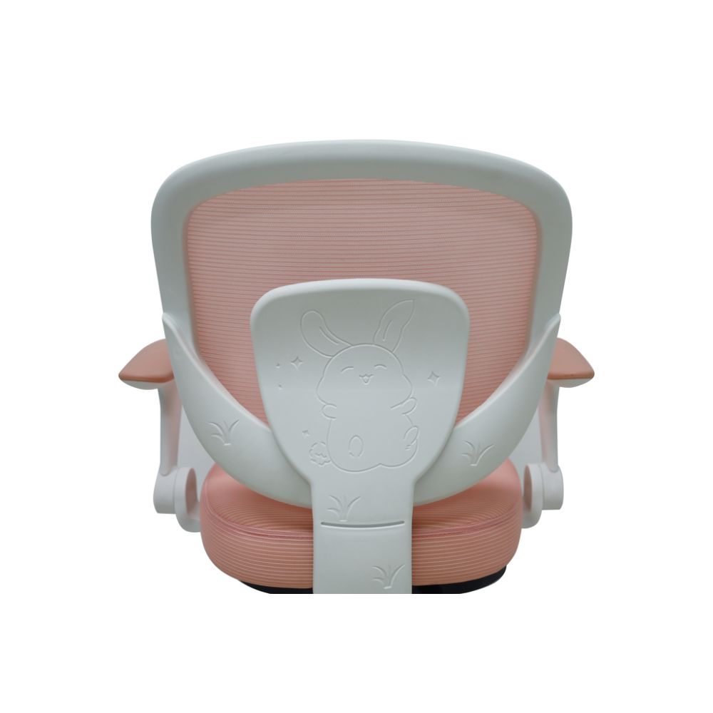 Vaikiška ergonomiška kėdė, pasukama, reguliuojamo aukščio, su kojų atrama, rožinė