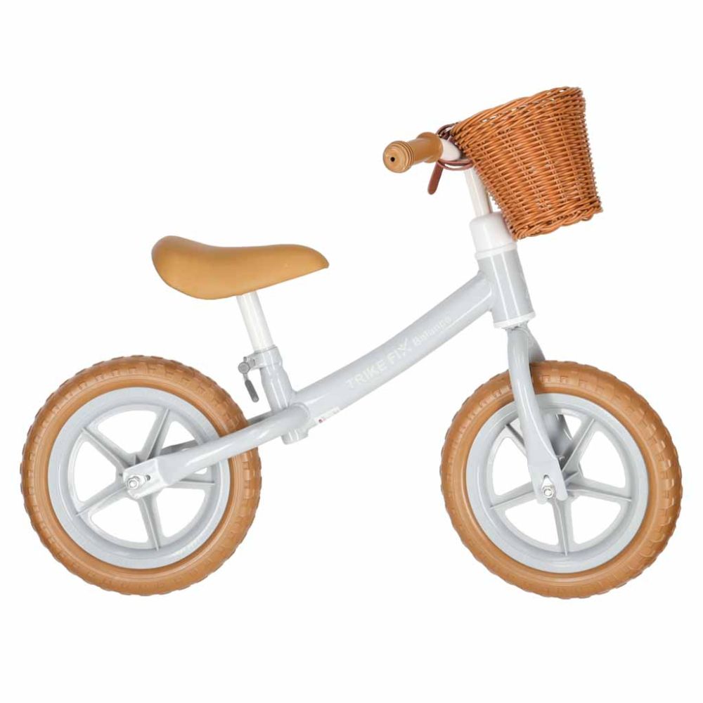 Balansinis dviratis Trike Fix Balance su krepšeliu, rudas