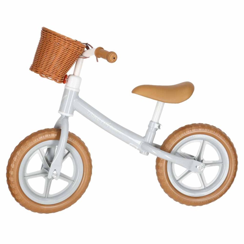Balansinis dviratis Trike Fix Balance su krepšeliu, rudas
