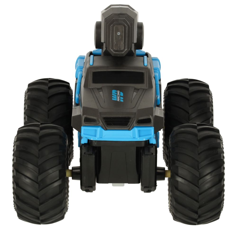 RC amfibija vandeniui atsparus automobilis, valdomas rankų gestais + 2 nuotolinio valdymo pulteliai mėlynos spalvos