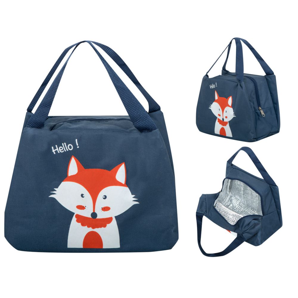 Izoliuotas termo maišelis pusryčiams pietums "Fox orange