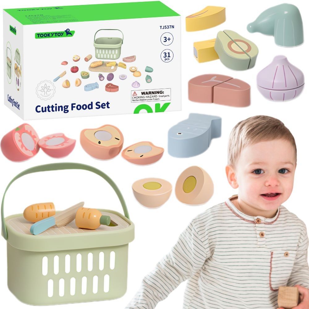 TOOKY TOY Wooden Food Vegetables Fruit Set 