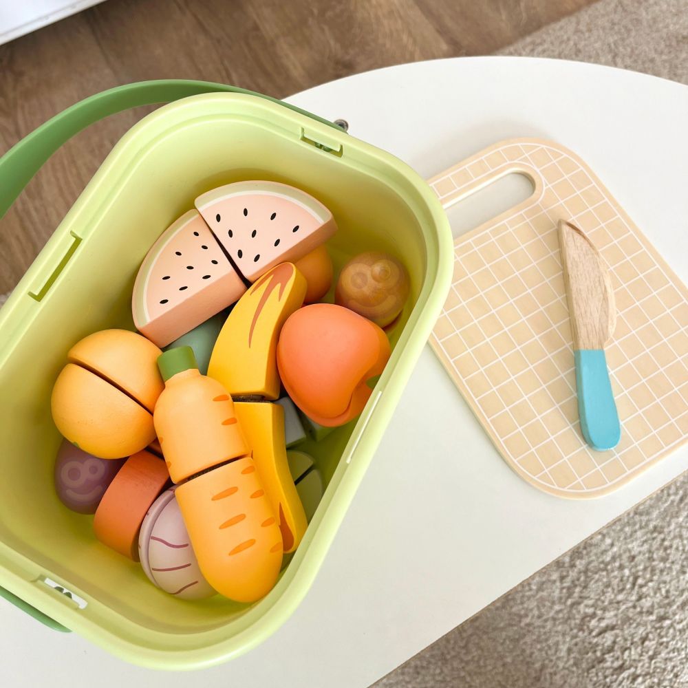 TOOKY TOY Wooden Food Vegetables Fruit Set 