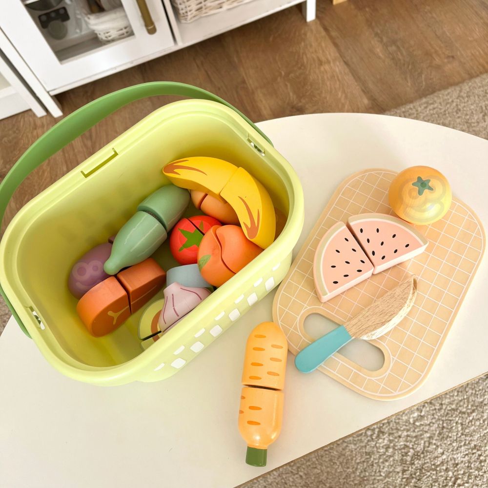 TOOKY TOY Wooden Food Vegetables Fruit Set 