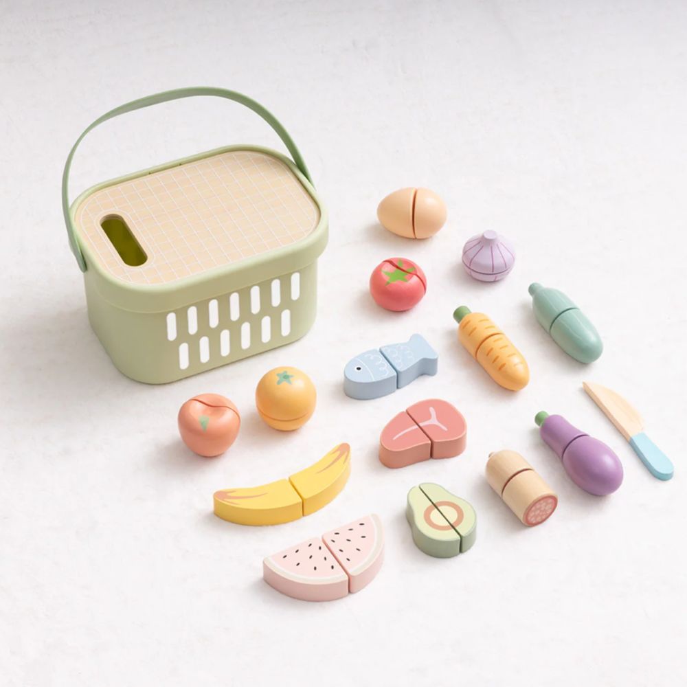 TOOKY TOY Wooden Food Vegetables Fruit Set 