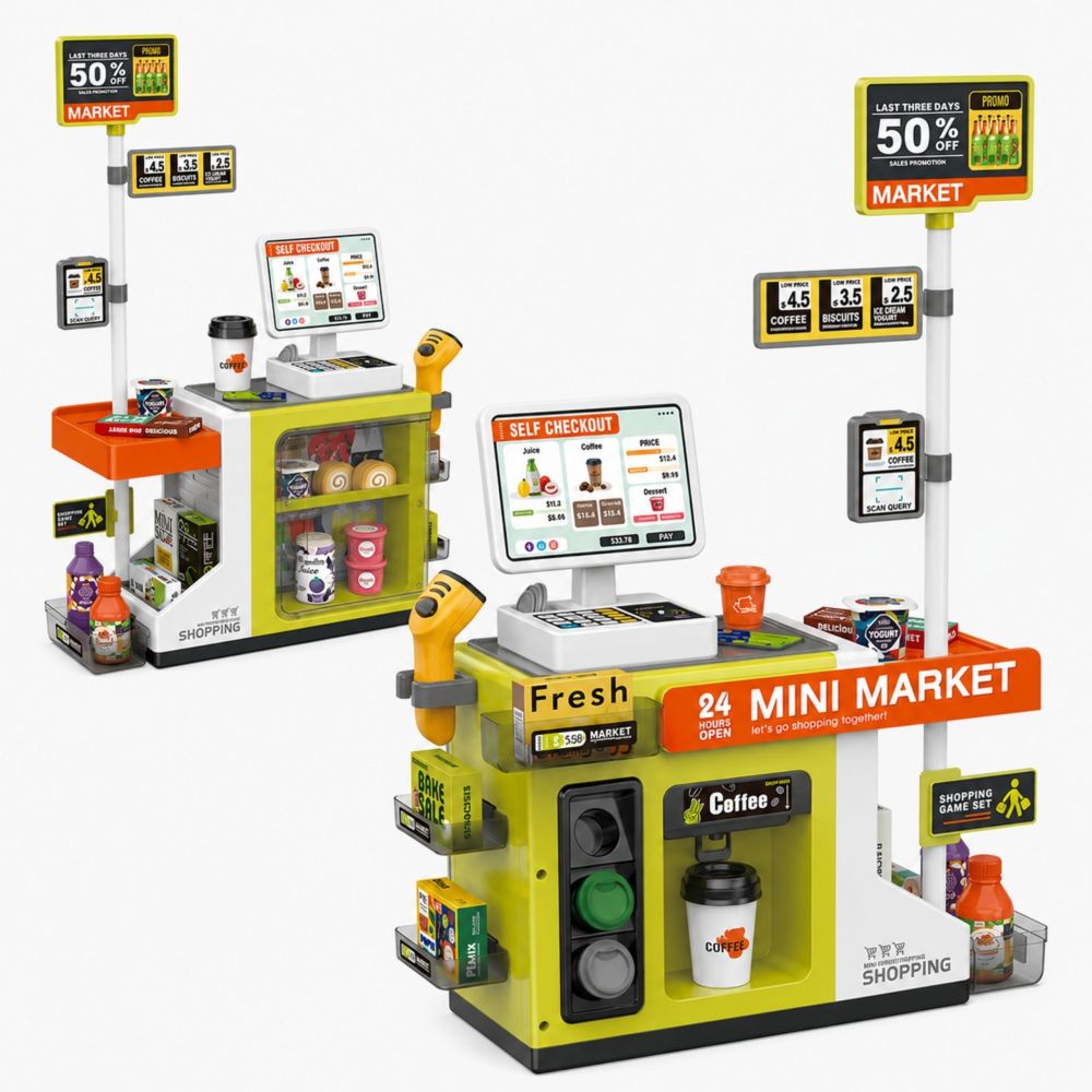 WOOPIE Self-Service Cash Register Mini Market Express Accessories 