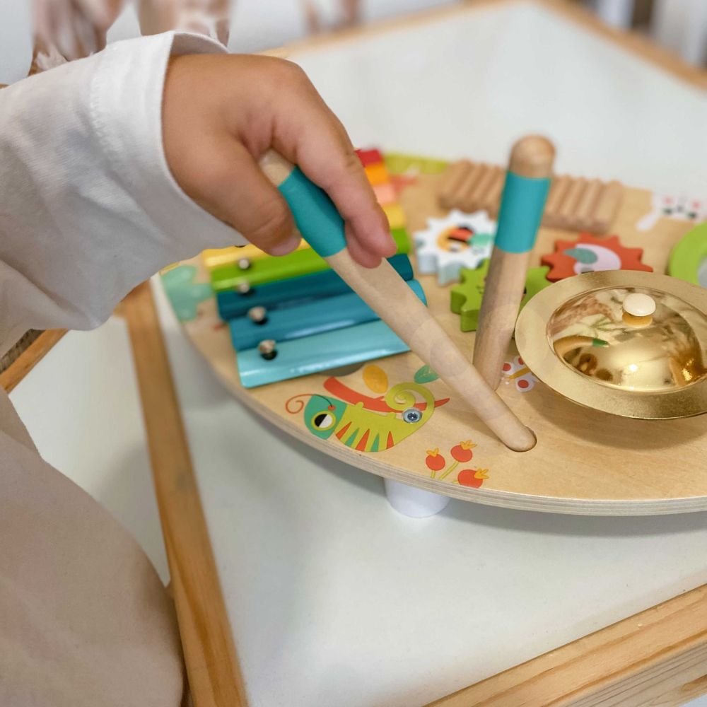 TOOKY TOY Multifunctional Instrument Music Center Xylophone Gears Grater Drum Cymbal Chopsticks 