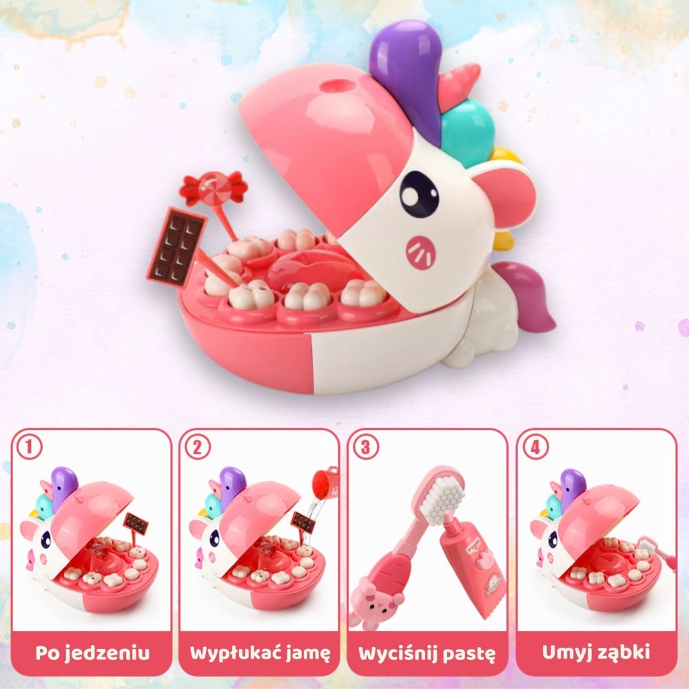 Mažojo stomatologo rinkinys WOOPIE Vienaragis