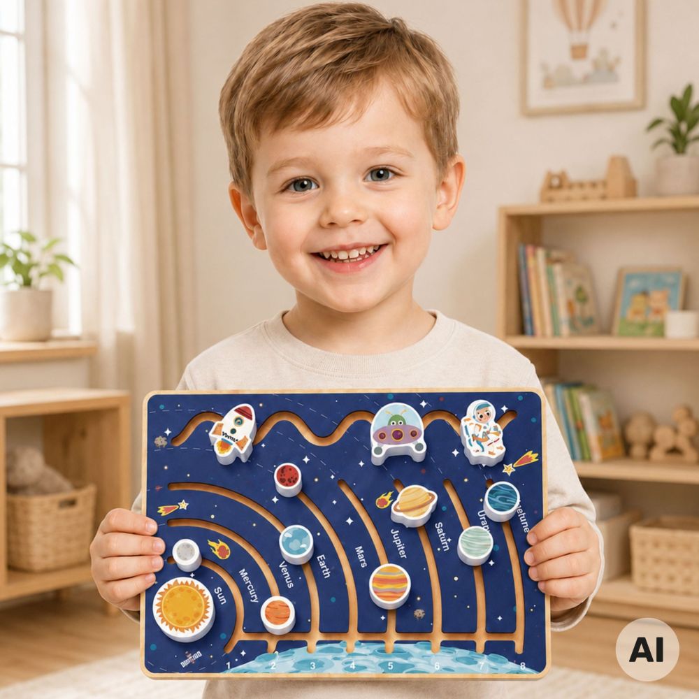 TOOKY TOY Solar System Educational Board 