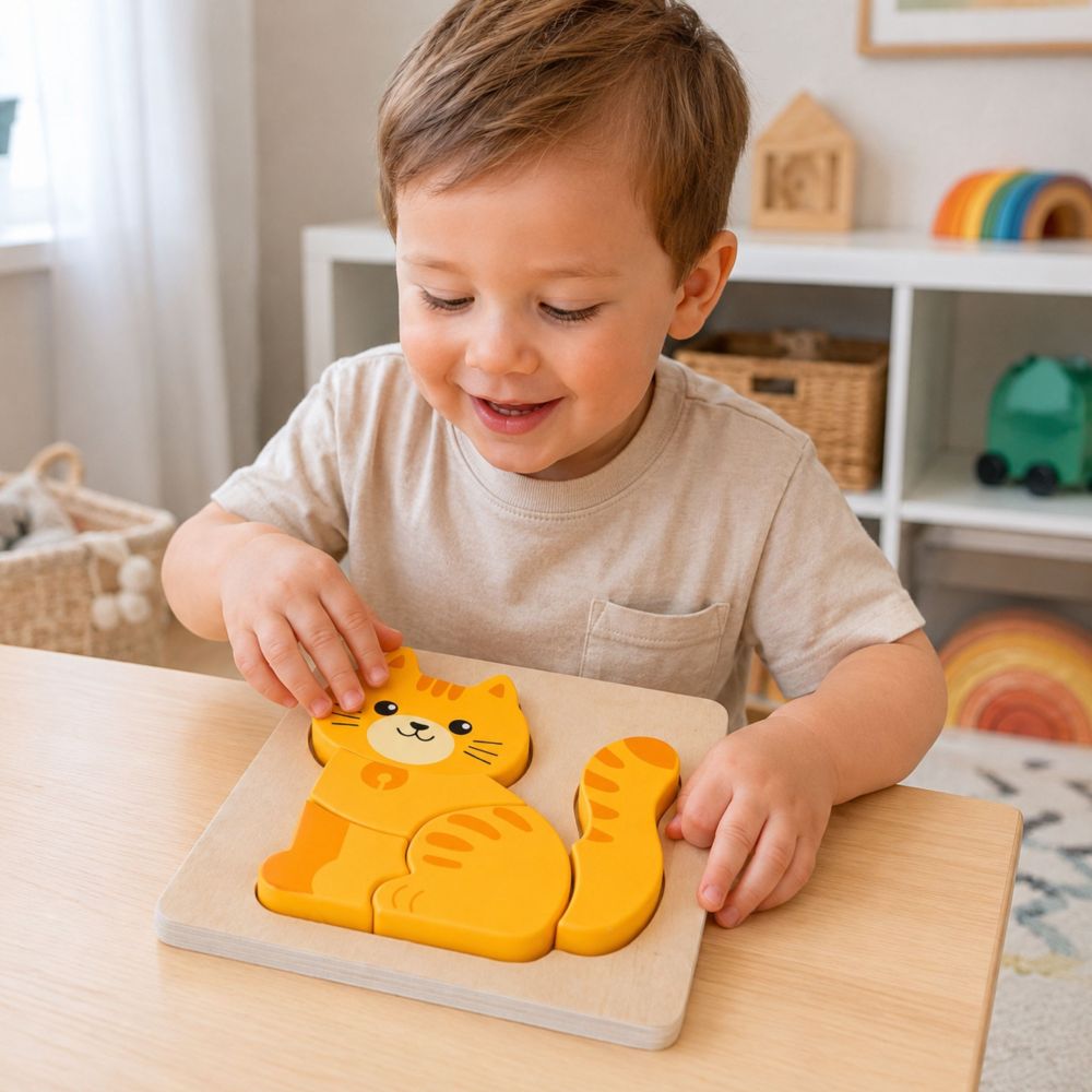 VIGA Wooden Puzzle - Ginger Kitten 