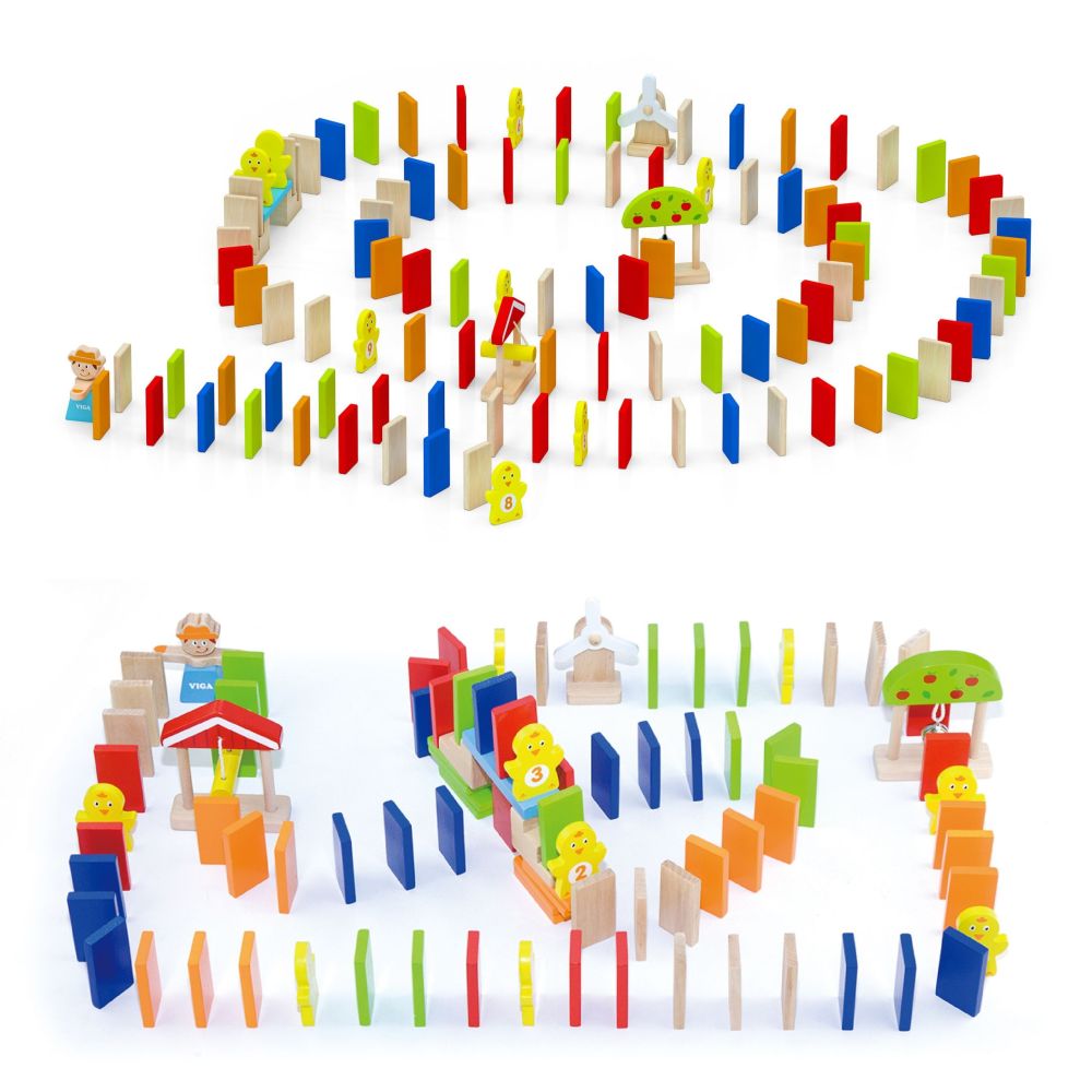 Medinė domino trasa VIGA, 122 vnt