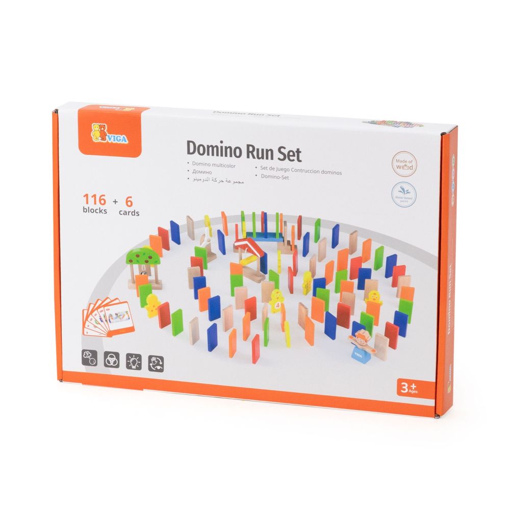 VIGA Wooden Domino Track 122 pcs. 