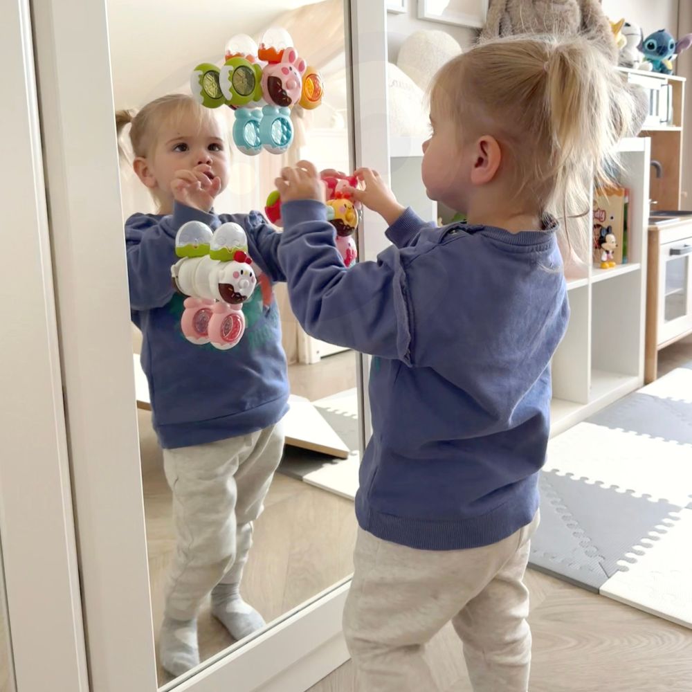 Sukamasis sensorinis žaislas WOOPIE BABY: bitė, viščiukas, triušis, 3 vnt