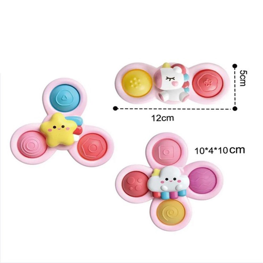 Sensorinis žaislas su keičiamais elementais WOOPIE BABY Space Spinner Pop-it, 3 vnt, rožinis