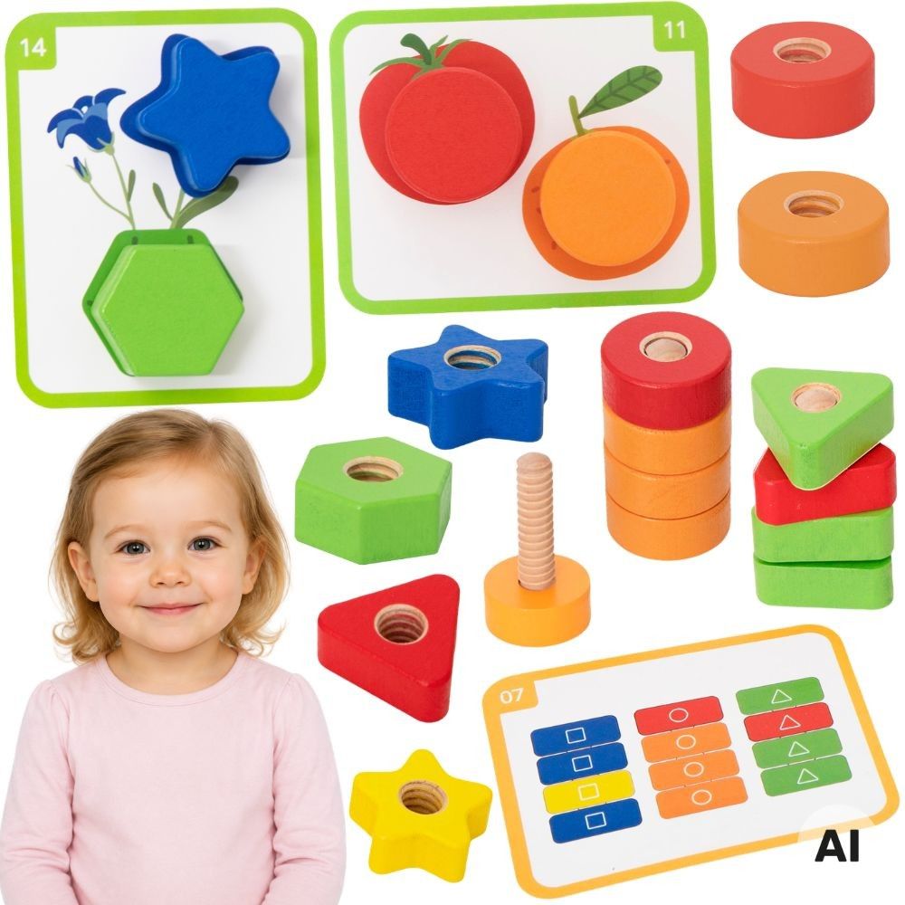 VIGA Educational Set Nuts and Bolts 30 pcs. 
