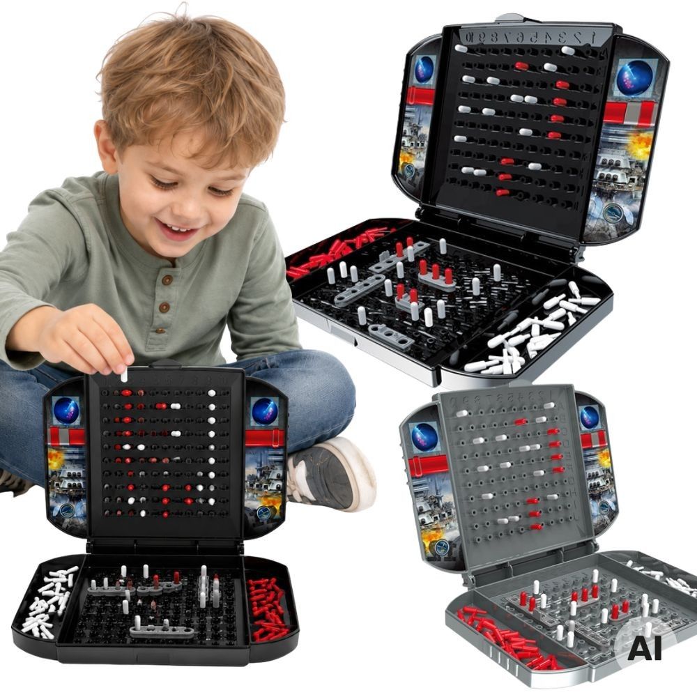 WOOPIE Board Game Ships MEGA NAVAL BATTLE 4+ 