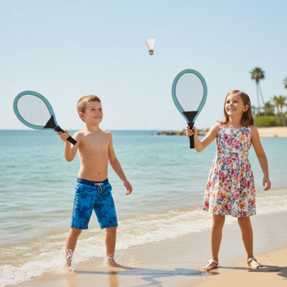 WOOPIE Large Tennis Badminton Rackets for Kids Set + Shuttlecock 