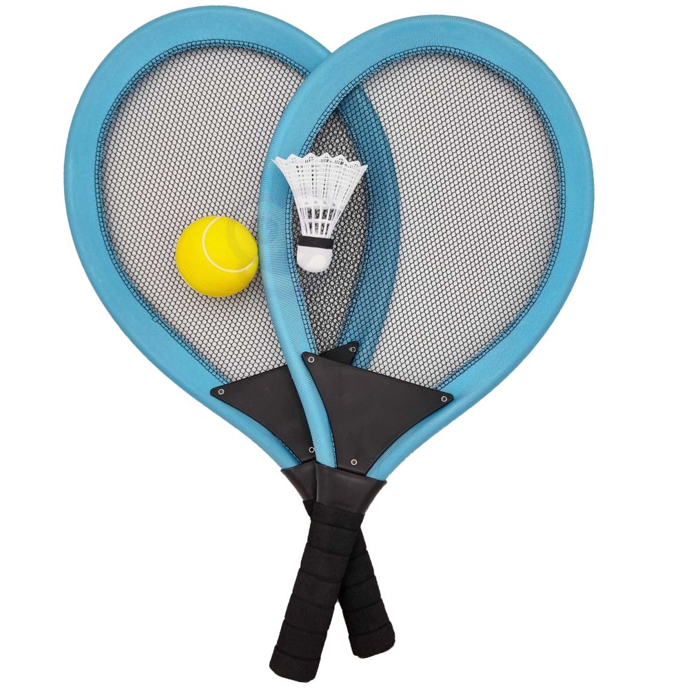 WOOPIE Large Tennis Badminton Rackets for Kids Set + Shuttlecock 