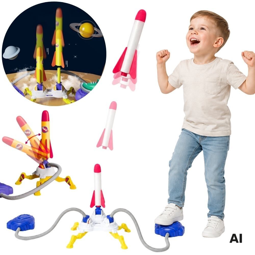 WOOPIE Double Foam Rocket Launcher 6 pcs. 