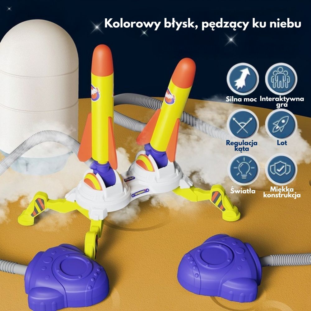 WOOPIE Double Foam Rocket Launcher 6 pcs. 