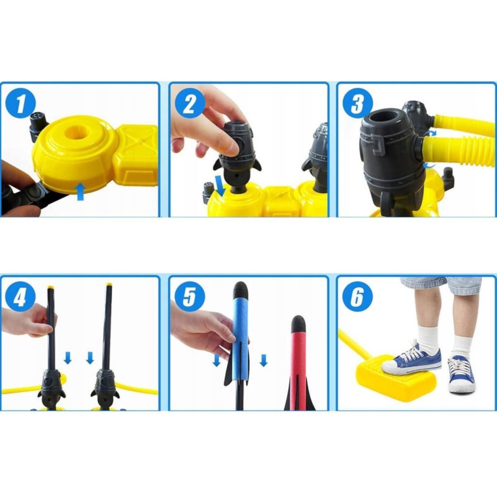 WOOPIE Double Foam Rocket Launcher 8pcs 