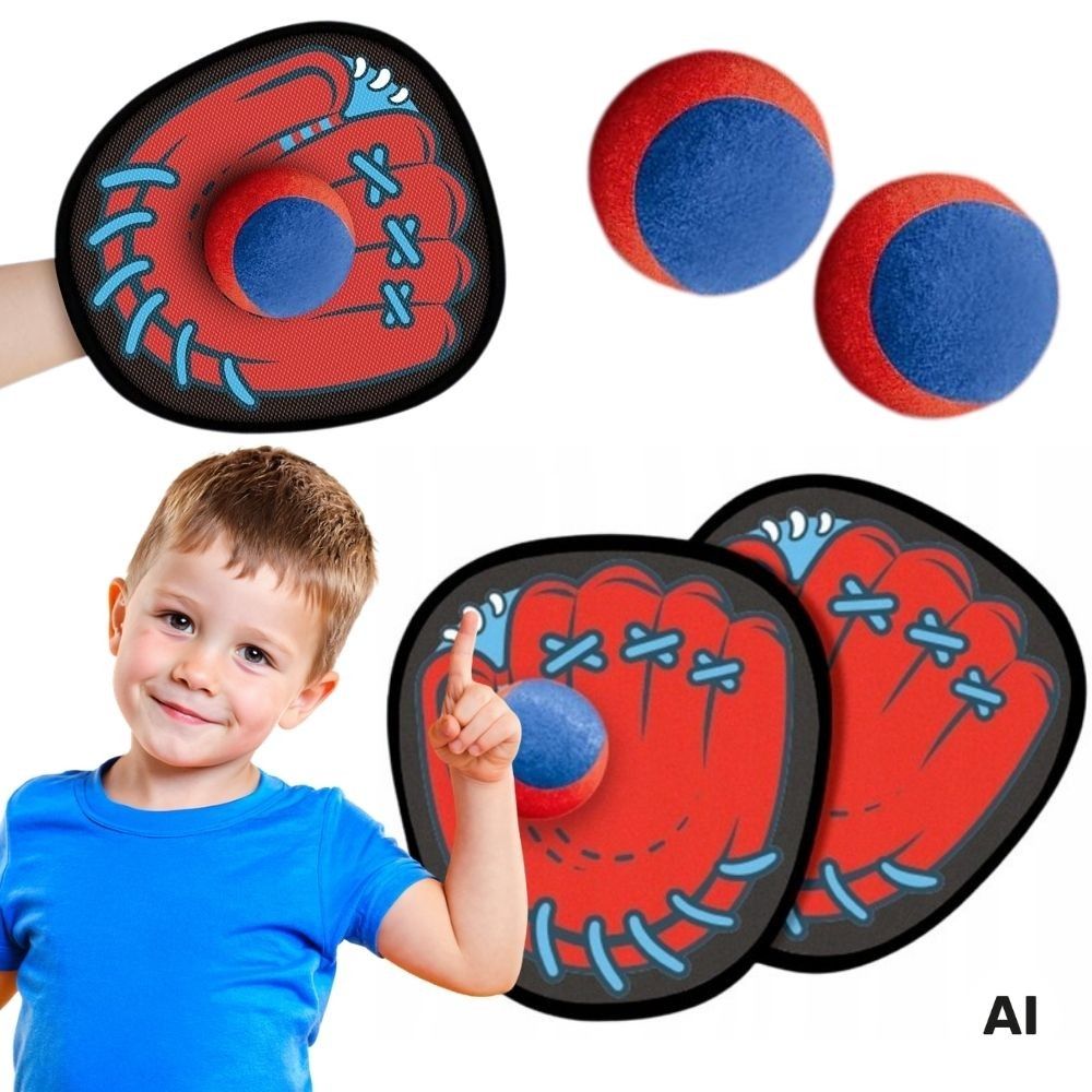 WOOPIE Skill Game Catch the Ball Paddle For Children Ball Catcher 5 pcs. 