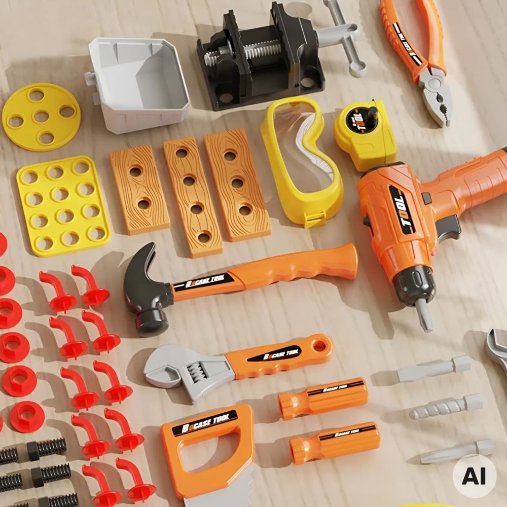 WOOPIE Tool Table for Little Handyman 90 pcs. 