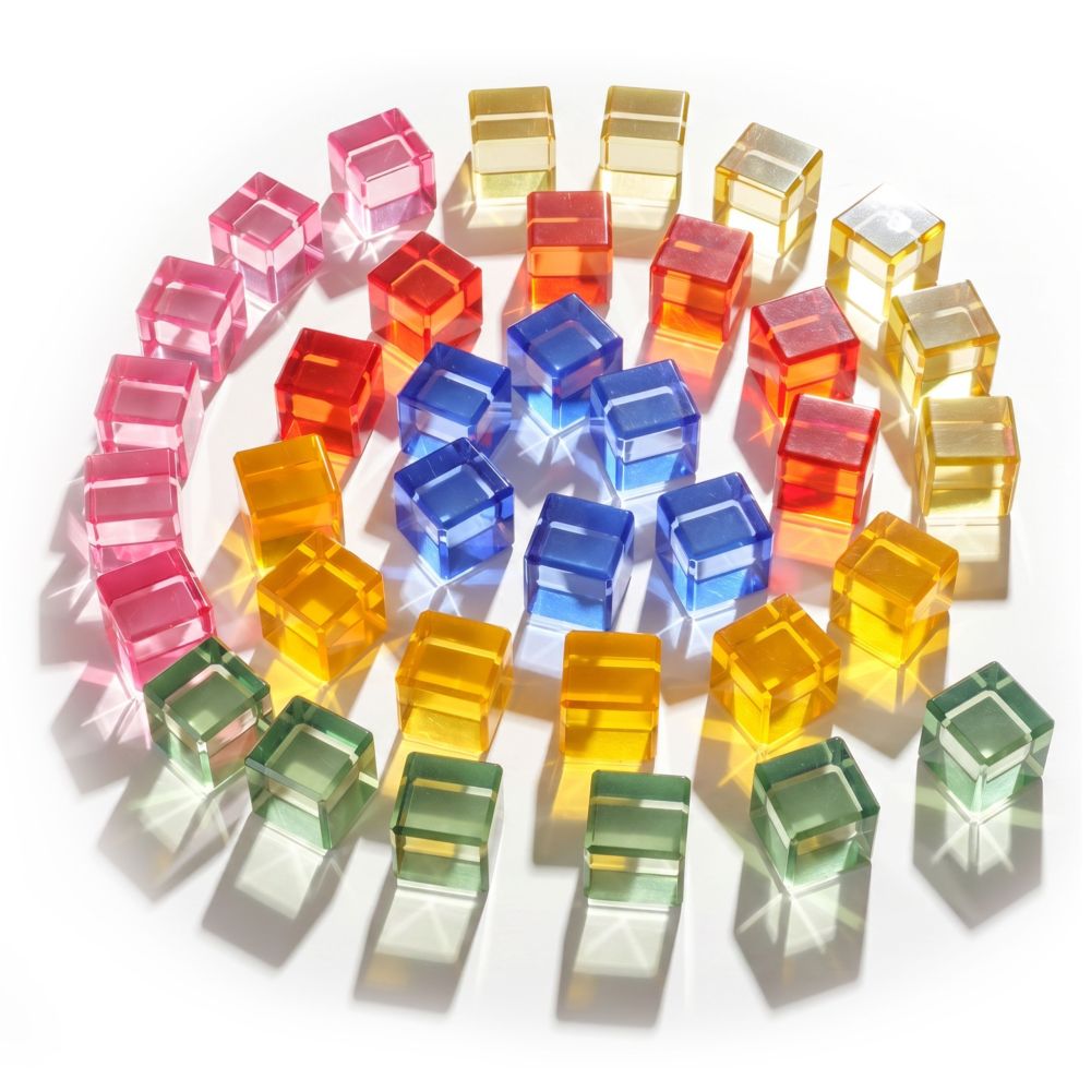 VIGA Colorful Light Blocks made of Acrylic and Wood 108 pcs. 