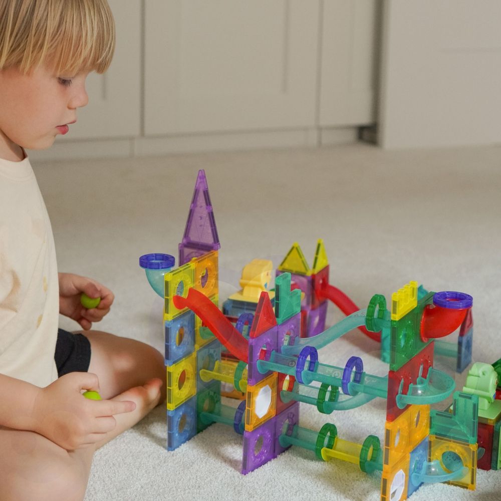 Magnetinis konstruktorius WOOPIE 3D mokomasis rinkinys, kamuoliukų trasa, 170 vnt