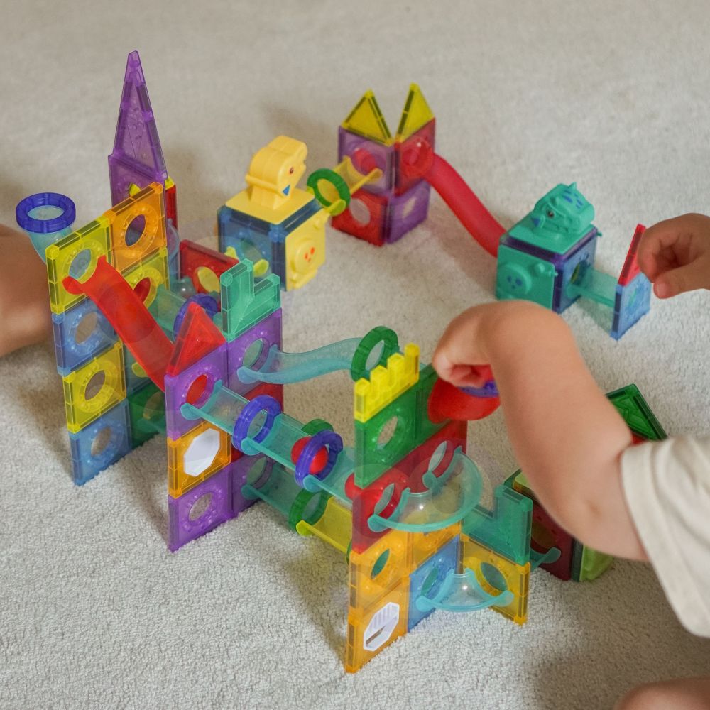 WOOPIE Magnetic Construction Blocks 3D Educational Set Ball Track 170pcs. 