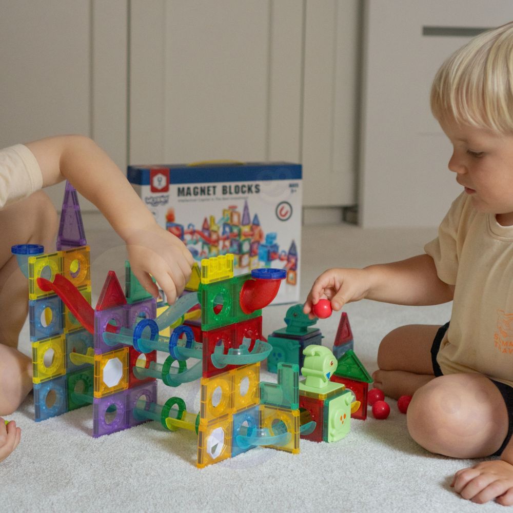 WOOPIE Magnetic Construction Blocks 3D Educational Set Ball Track 170pcs. 