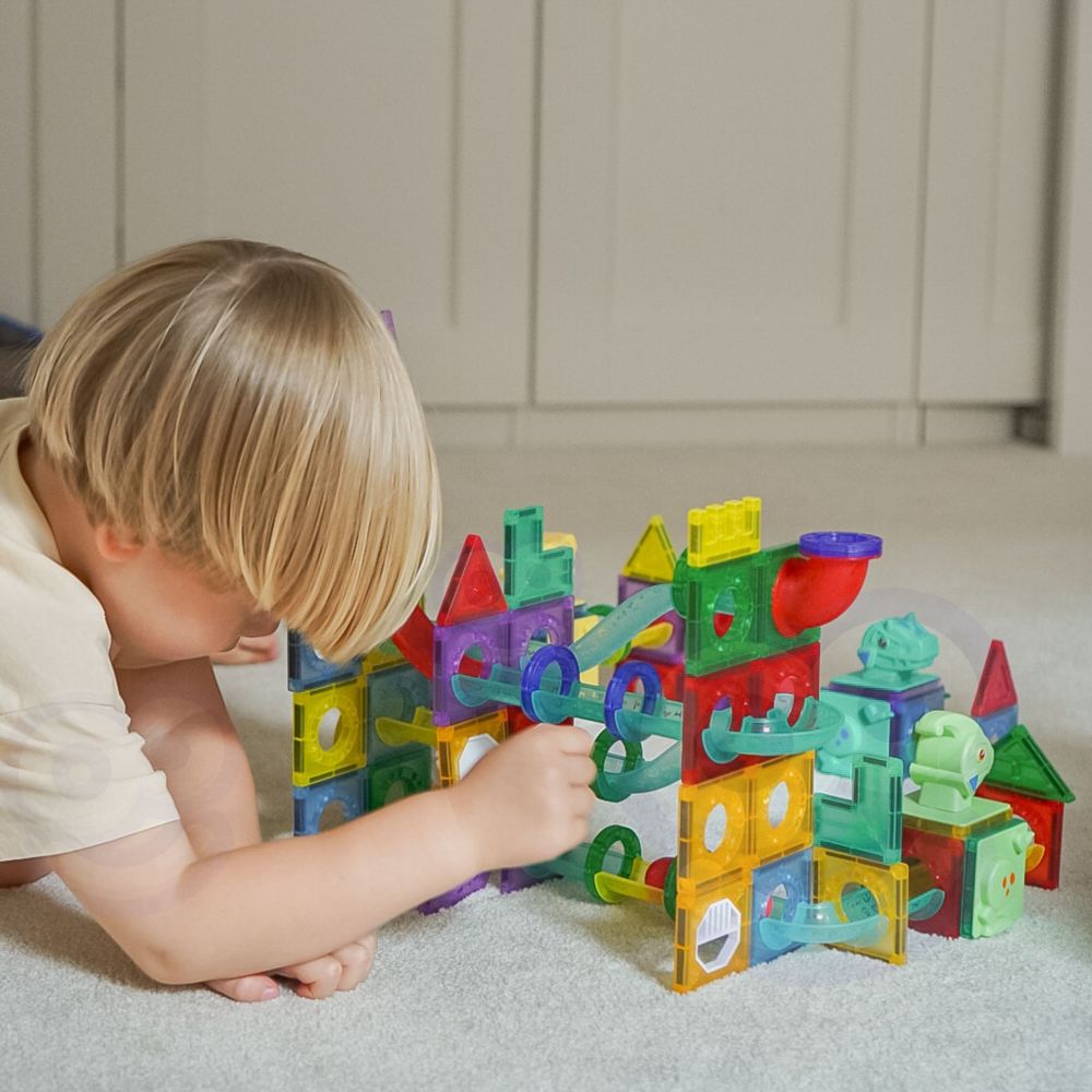 WOOPIE Magnetic Construction Blocks 3D Educational Set Ball Track 170pcs. 
