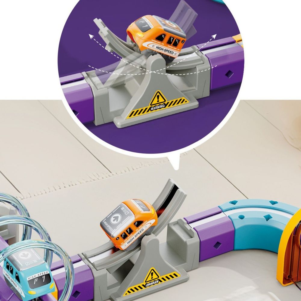 WOOPIE Magnetic Train Track Construction Set with Attraction Effect 126 pcs. 