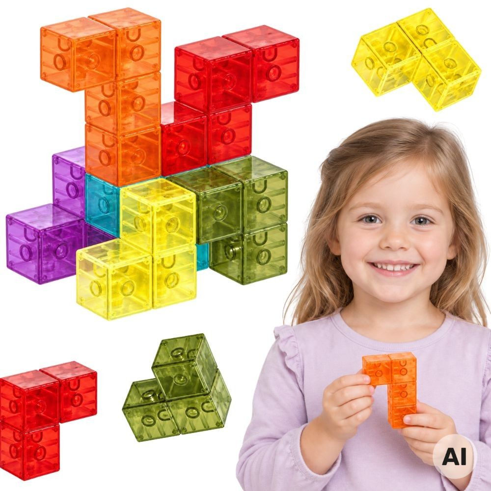 Woopie Magnetic Tetris 3D Construction Puzzle 