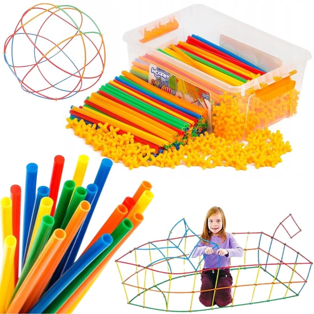 WOOPIE Building Blocks Colorful Straws 800 pcs. 