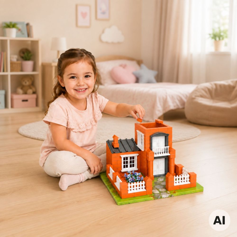 WOOPIE Brick Villa DIY Construction Kit 458 Pieces House for Kids 3+ 