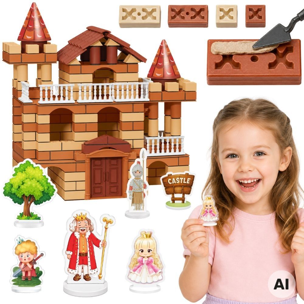 WOOPIE Brick Castle 506 Pieces Figures DIY Construction Kit for Kids 