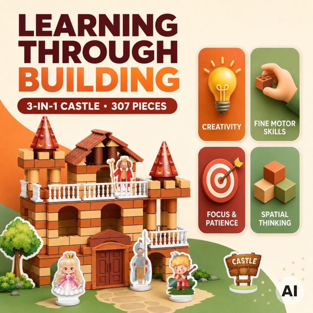 Konstruktorius WOOPIE pilis Brick Castle, 506 dalys