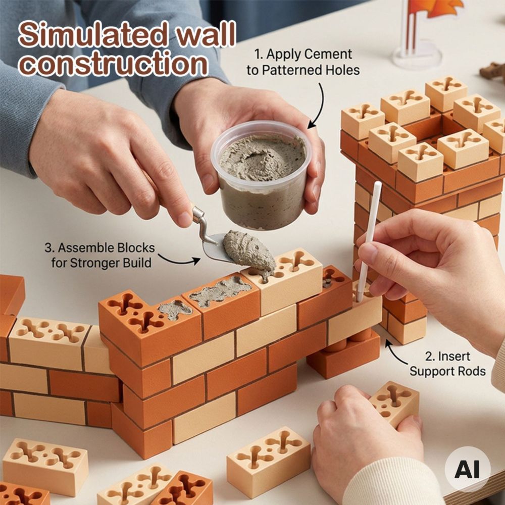 WOOPIE DIY Brick Castle Construction Kit 273 pcs. Building Bricks 