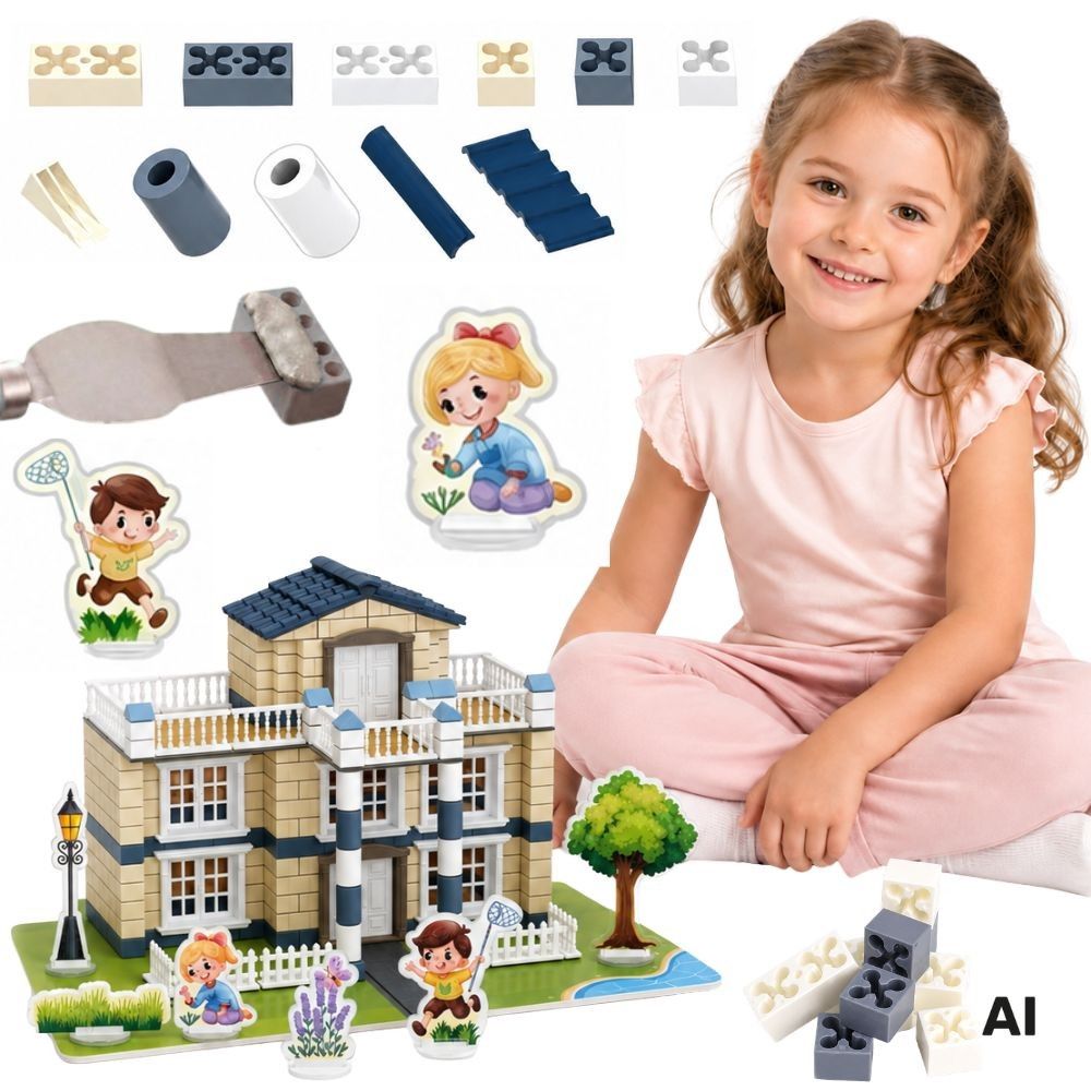 WOOPIE DIY Construction Kit Building with Bricks Dream House Residence 603 pcs. 