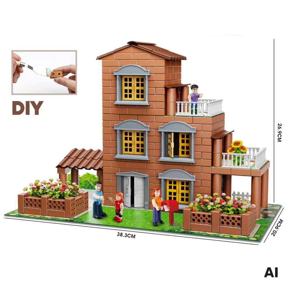 WOOPIE Brick Villa Construction Set 454 pcs Little Architect 