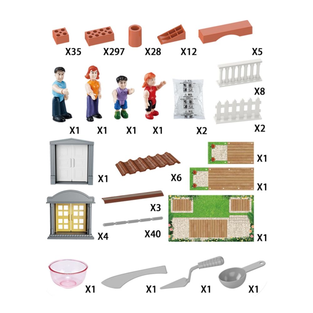 WOOPIE Brick Villa Construction Set 454 pcs Little Architect 