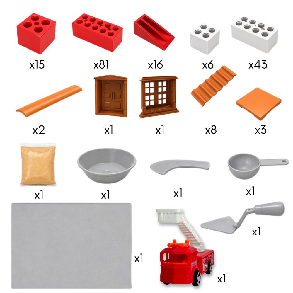 WOOPIE DIY Construction Set with Building Bricks Fire Station 178 pcs. Building Bricks 